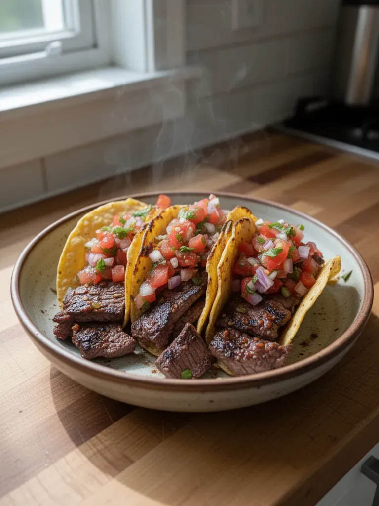 Grilled Beef Tacos with Salsa Fresca