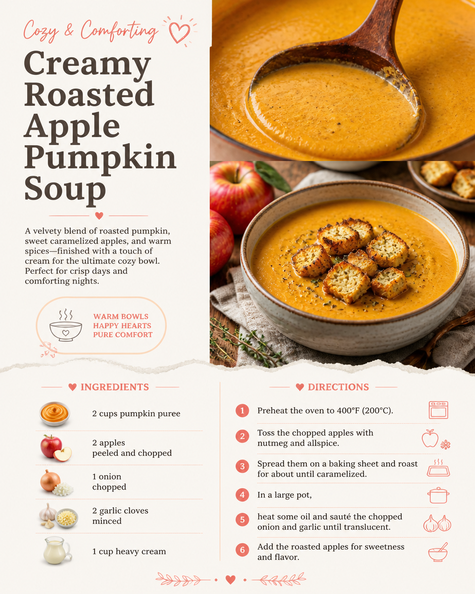 Creamy Roasted Apple Pumpkin Soup