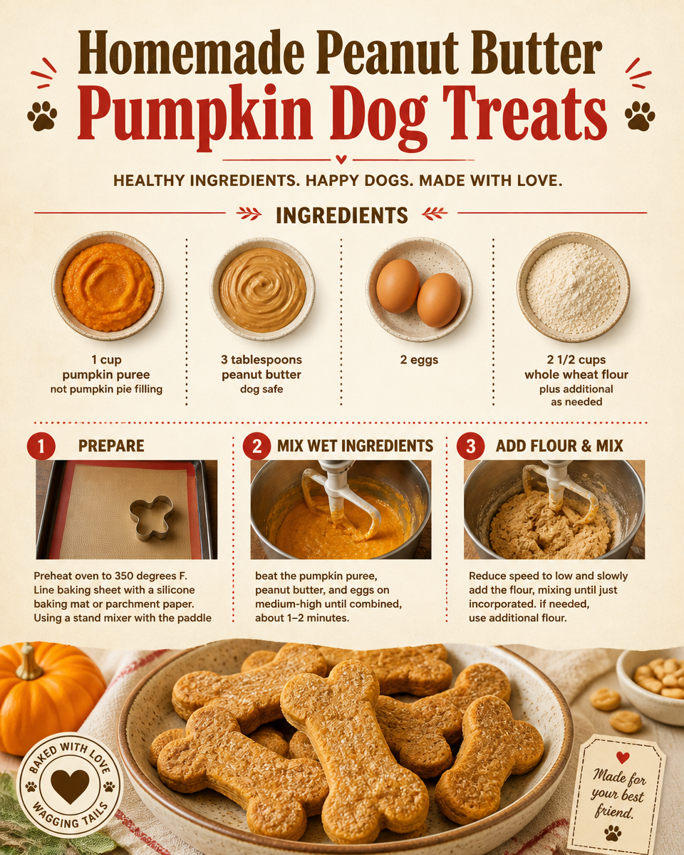 Homemade Peanut Butter Pumpkin Dog Treats