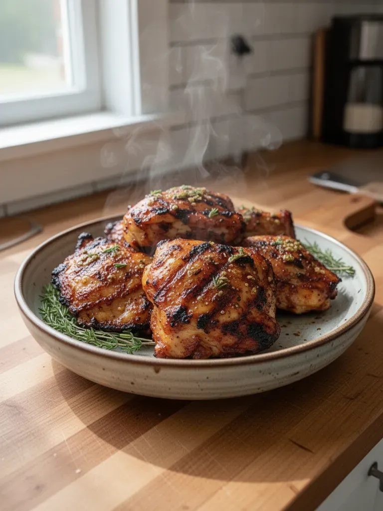 Flavorful Apricot Honey Dijon Grilled Chicken Thighs