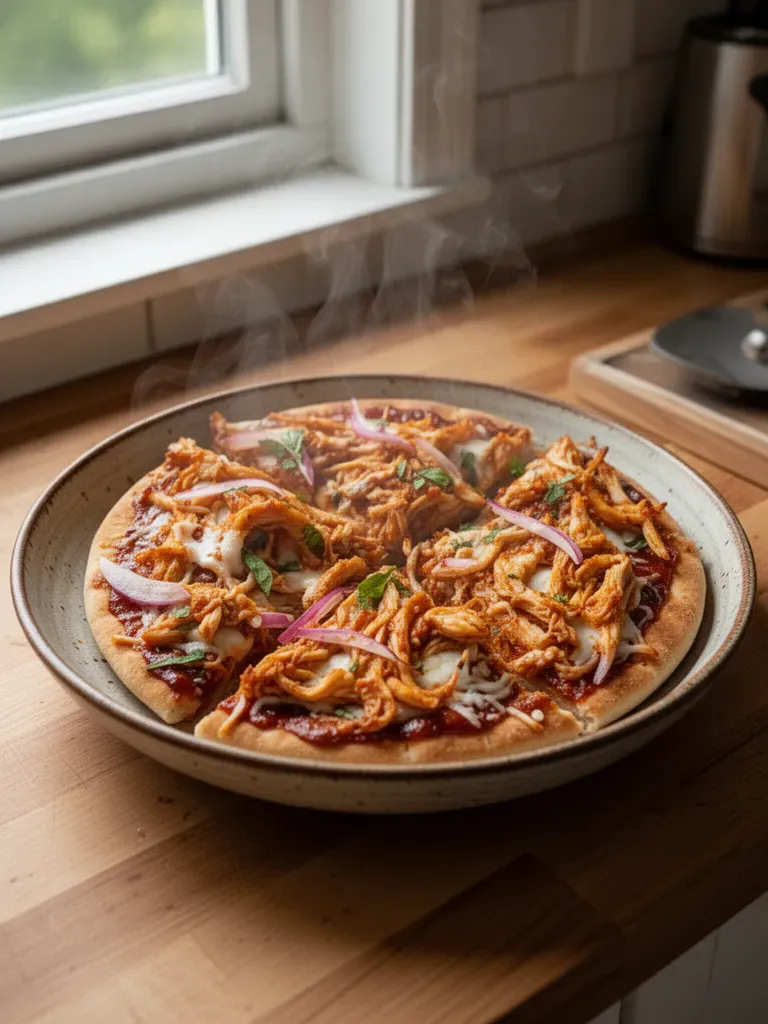 BBQ Chicken Pita Pizzas