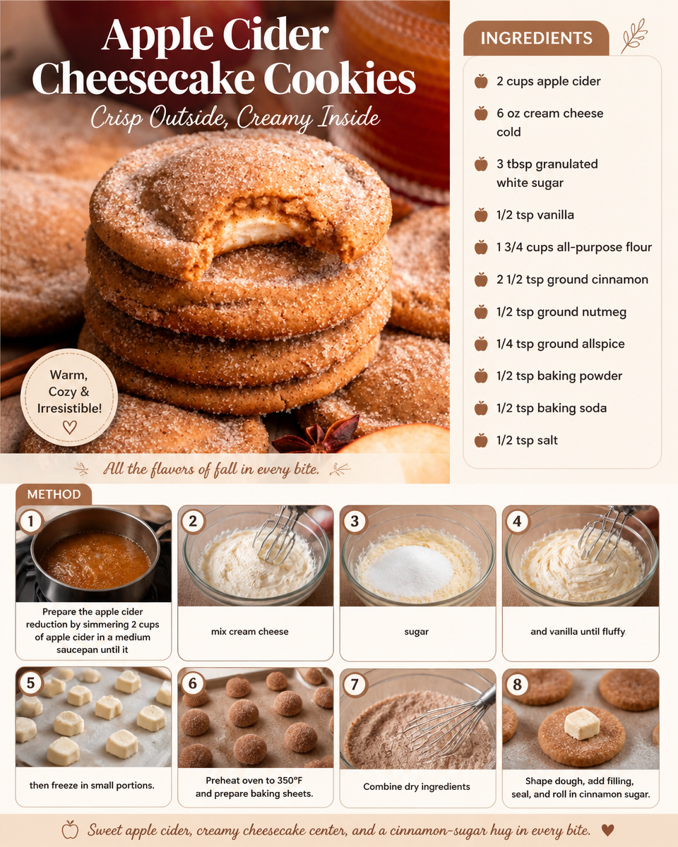 Apple Cider Cheesecake Cookies