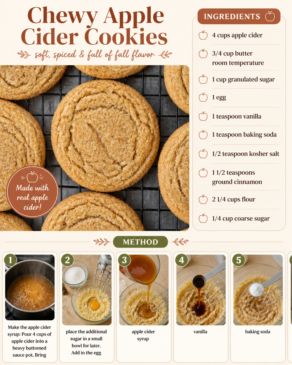 Chewy Apple Cider Cookies