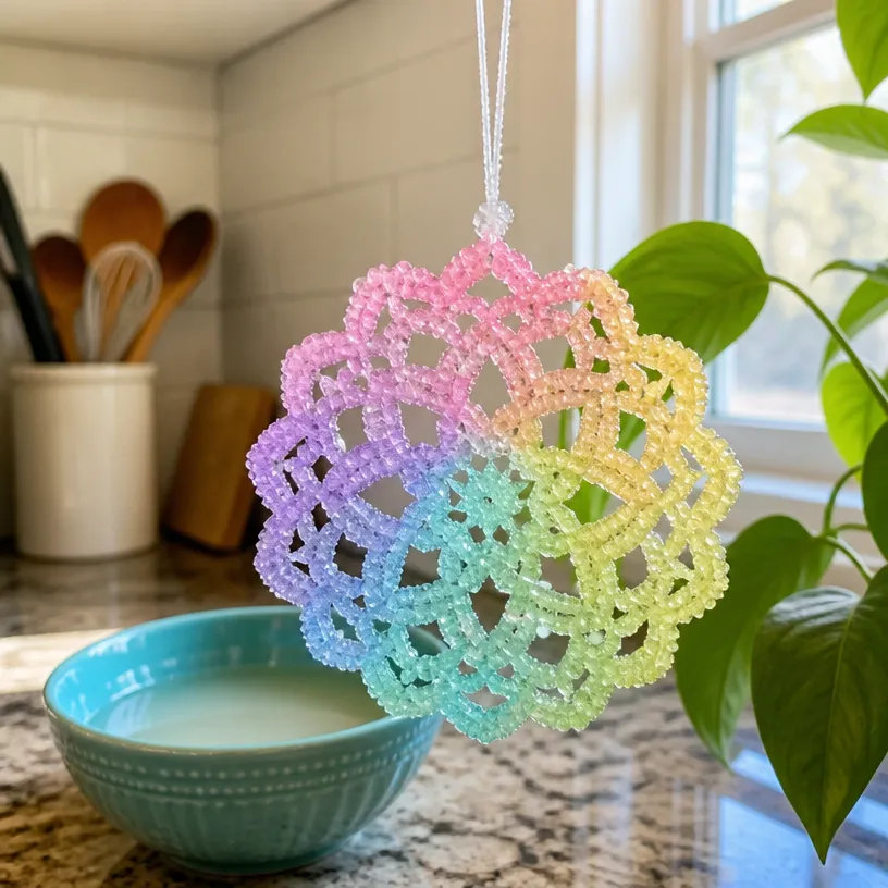 Iridescent Crystal Lace Ornament 20 Iridescent Crystal Lace Ornament