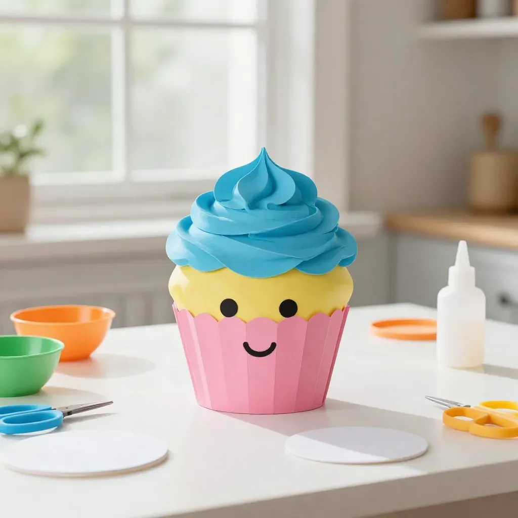 Cotton Pad Ice Cream Craft for Kids
