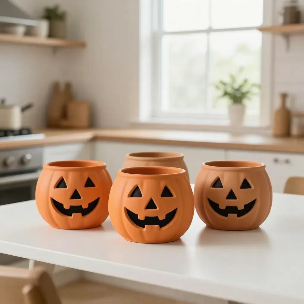 DIY Halloween Clay Pots