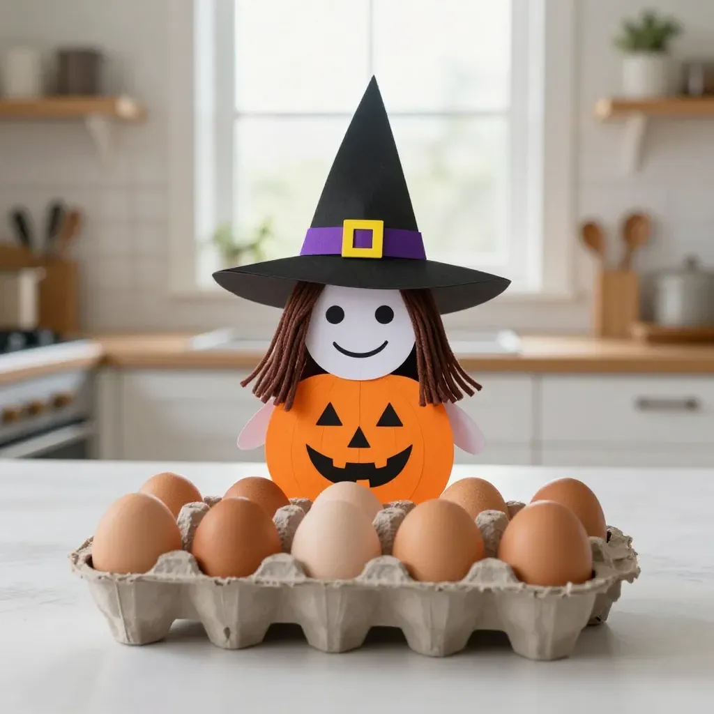 ✨🥚🧙🏼‍♀️EGG BOX WITCH PORTRAITS 🧙🏼‍♀️🥚✨ • You guys loved the little ghosties -  so thought I’d share my witches 🧙?… [Video] | Halloween crafts with wooden eggs, Egg box witch craft, Halloween creative ideas