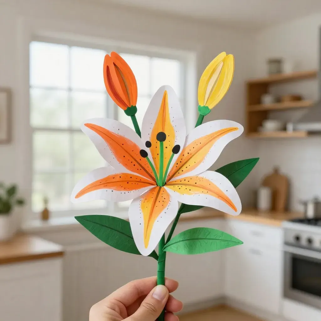 DIY Handprint Paper Lilies: Step-by-Step Craft Tutorial 23 Handprint Paper Lilies