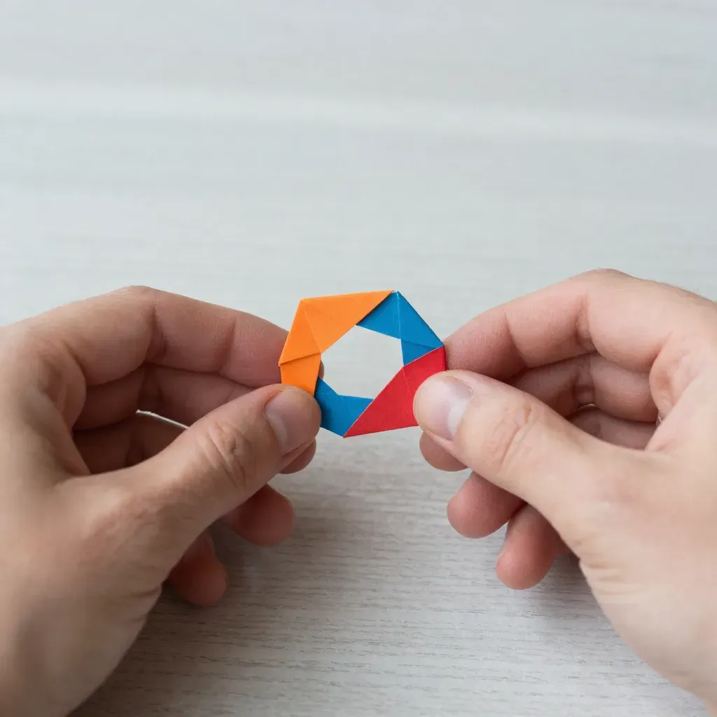 Ski-Inspired Origami Paper Fidget Toy 19 Origami paper moving fidget toy with Ski