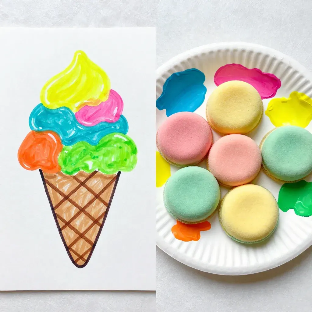 Easy Sponge Ice Cream Craft for Toddlers 23 Easy Sponge Painted Ice Cream Craft - Happy Toddler Playtime