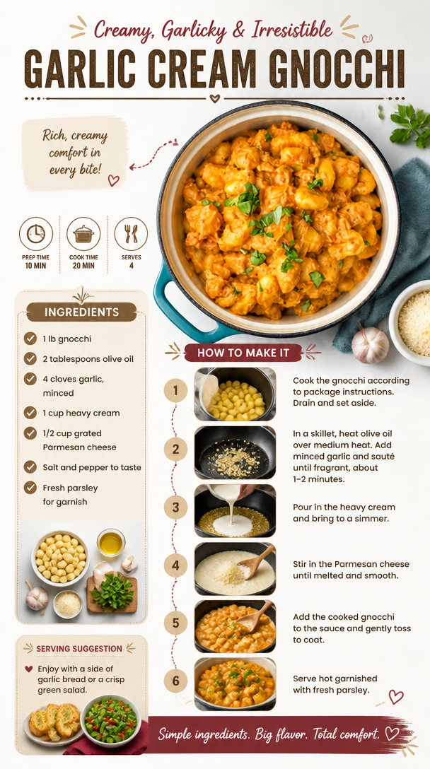 Garlic Cream Gnocchi