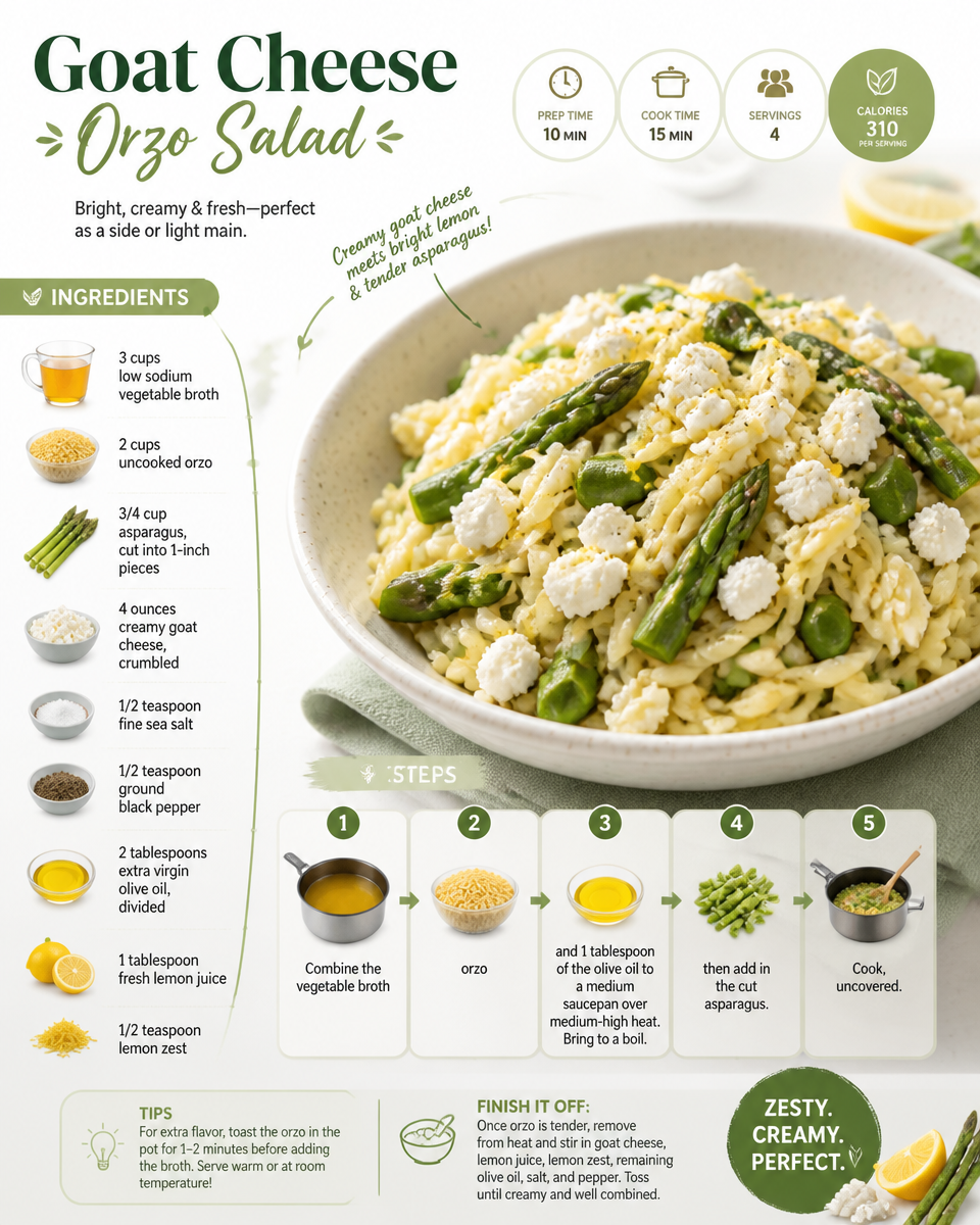 Goat Cheese Orzo Salad