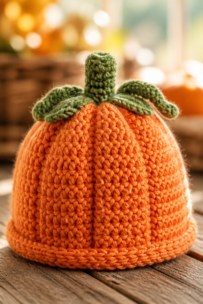 Adorable Crochet Pumpkin Baby Hat Pattern for Fall