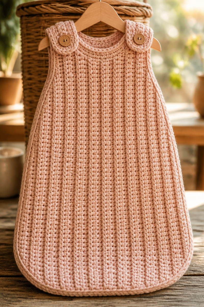 Cozy Ribbed Crochet Baby Sleep Sack Pattern