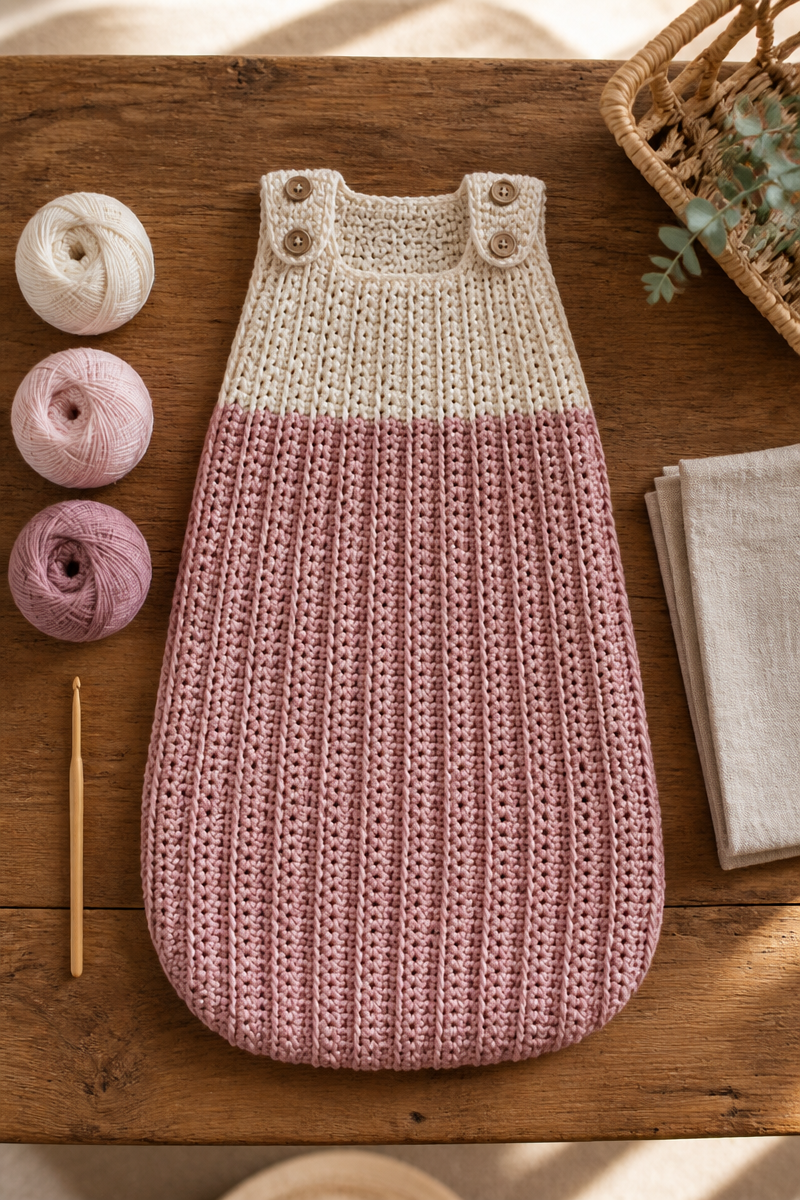Cozy Ribbed Crochet Baby Sleep Sack Pattern