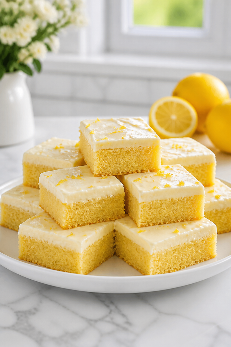 Lemon Brownies with Cream Cheese Frosting Lemon Brownies with Cream Cheese Frosting