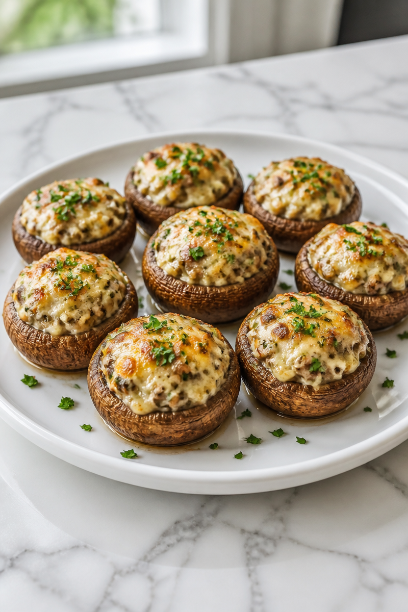 Creamy Garlic Butter Mushroom Stuffed Cap 5 Creamy Garlic Butter Mushroom Stuffed Cap