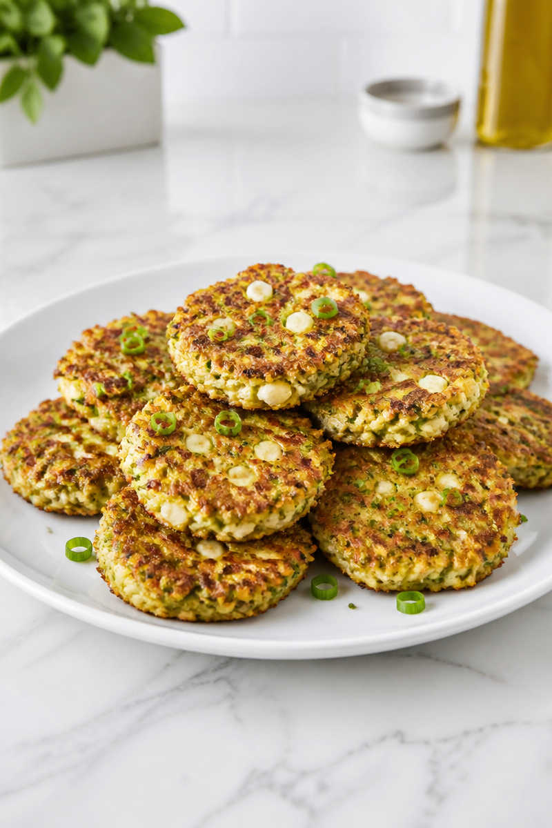 Zucchini Fritters Recipe with Feta Cheese