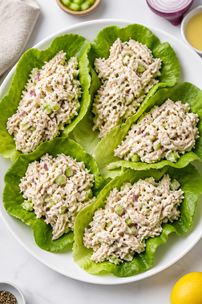 Low Carb Keto Chicken Salad Lettuce Wrap 6 Low Carb Keto Chicken Salad Lettuce Wrap