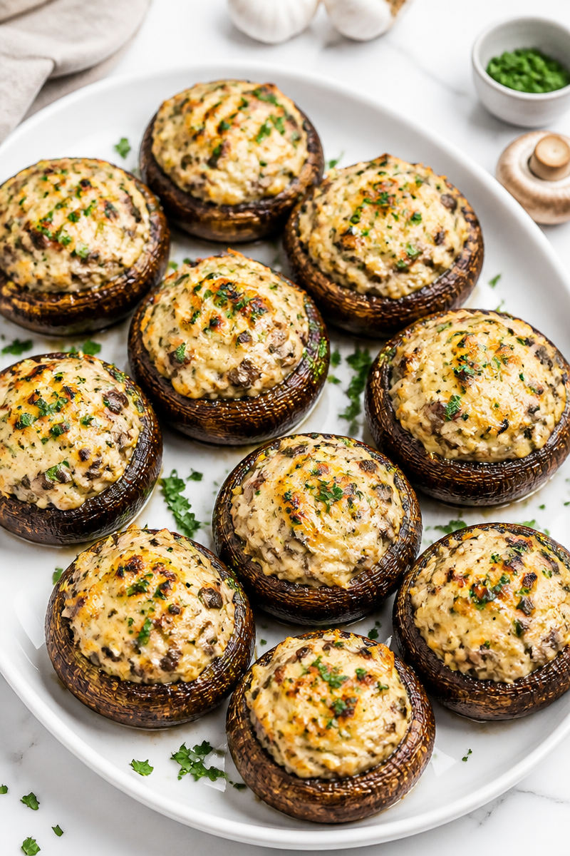 Creamy Garlic Butter Mushroom Stuffed Cap 6 Creamy Garlic Butter Mushroom Stuffed Cap