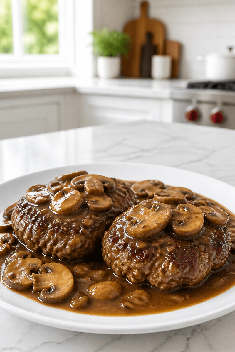 Classic Salisbury Steak with Mushroom Gravy