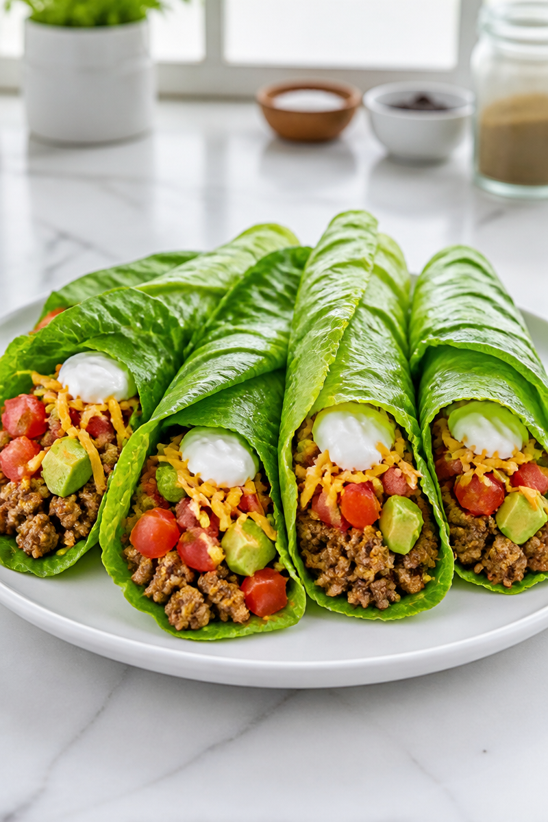 Low Carb Keto Turkey Lettuce Wrap Lunch