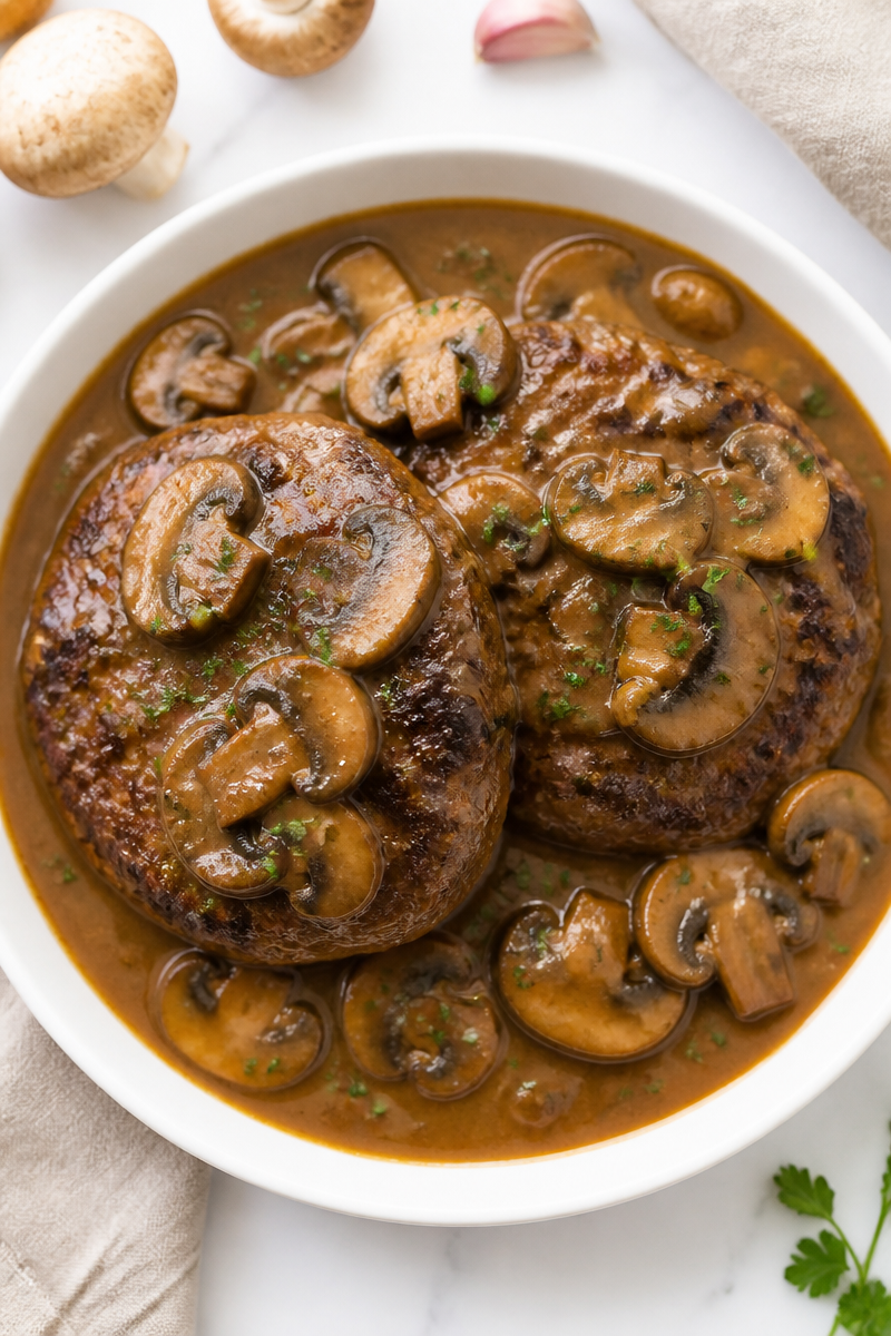 Classic Salisbury Steak with Mushroom Gravy