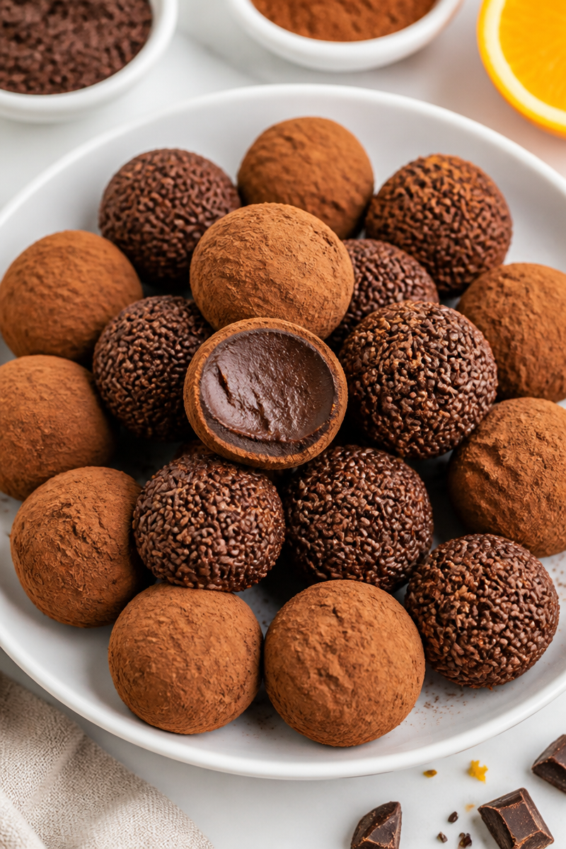 Homemade Chocolate Orange Truffles
