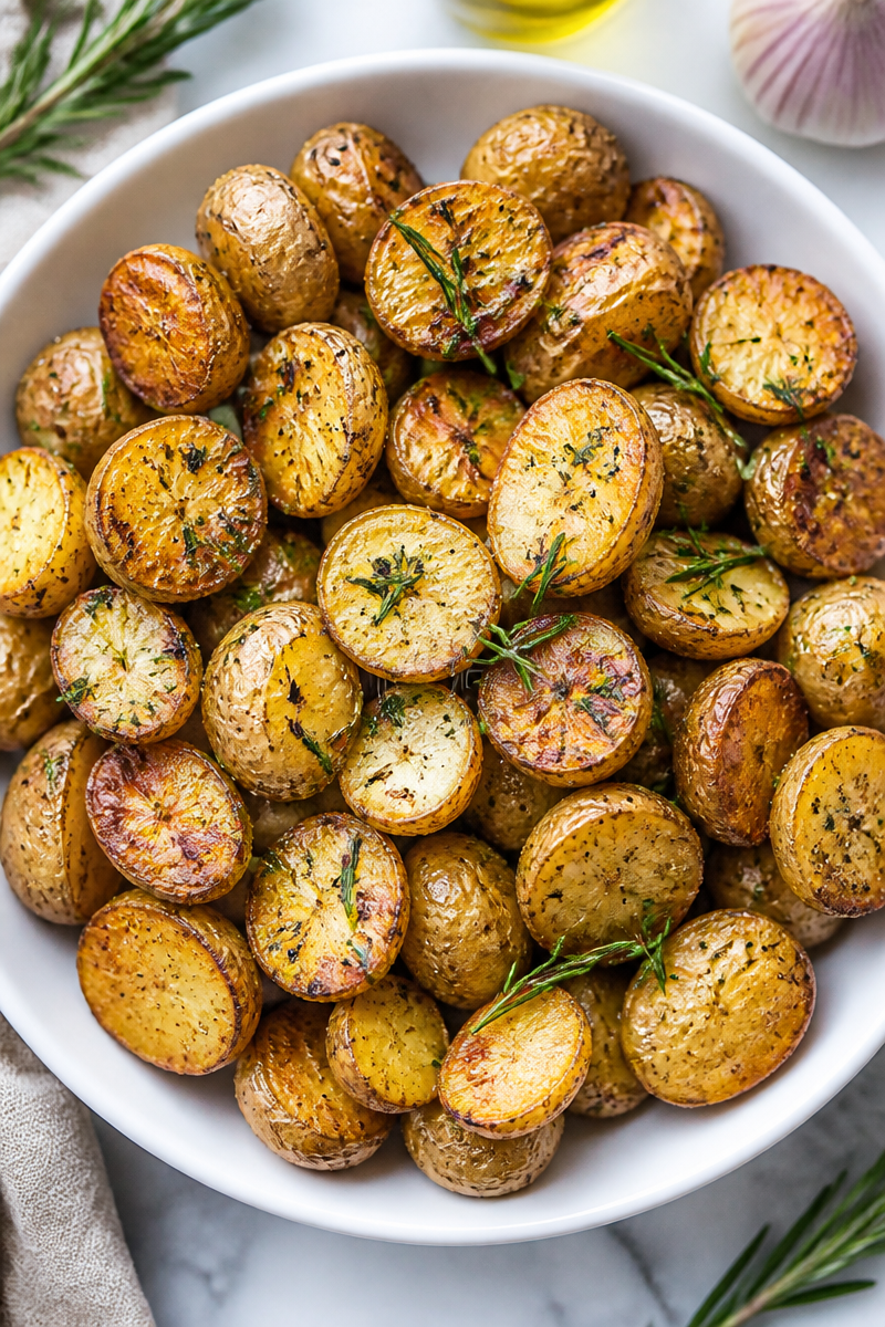 Crispy Roasted Mini Potato Recipe with Rosemary