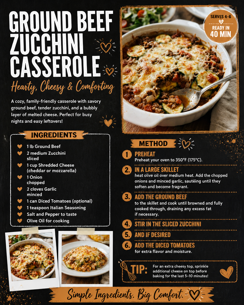 Ground Beef Zucchini Casserole