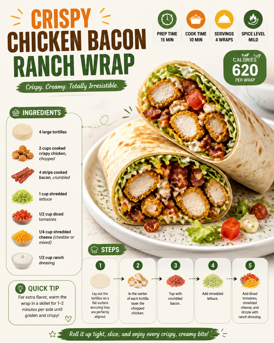 Crispy Chicken Bacon Ranch Wrap