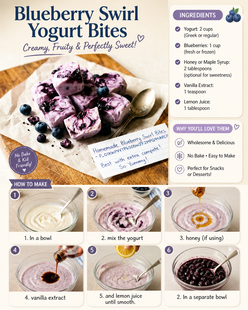 Blueberry Swirl Yogurt Bites