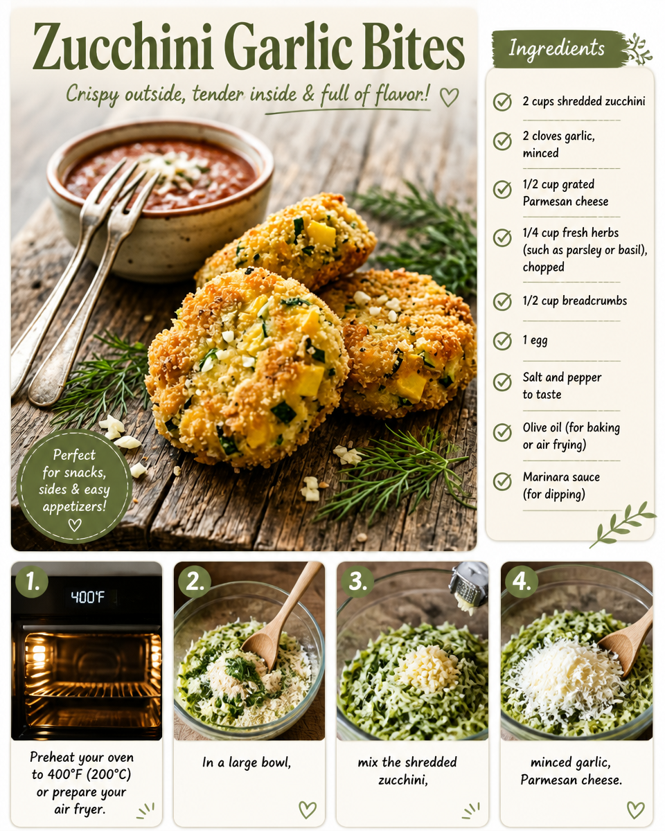 Zucchini Garlic Bites