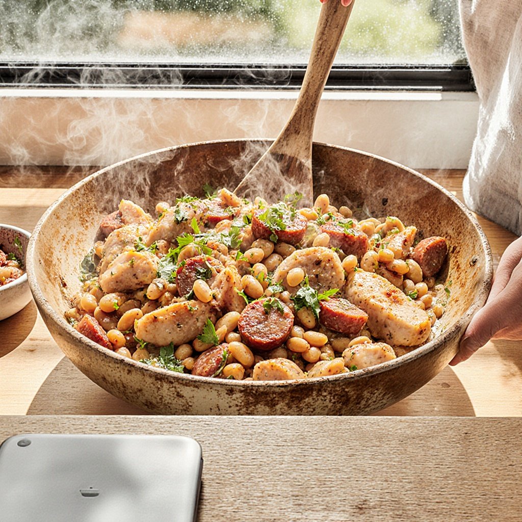 Chicken Sausage White Bean Skillet