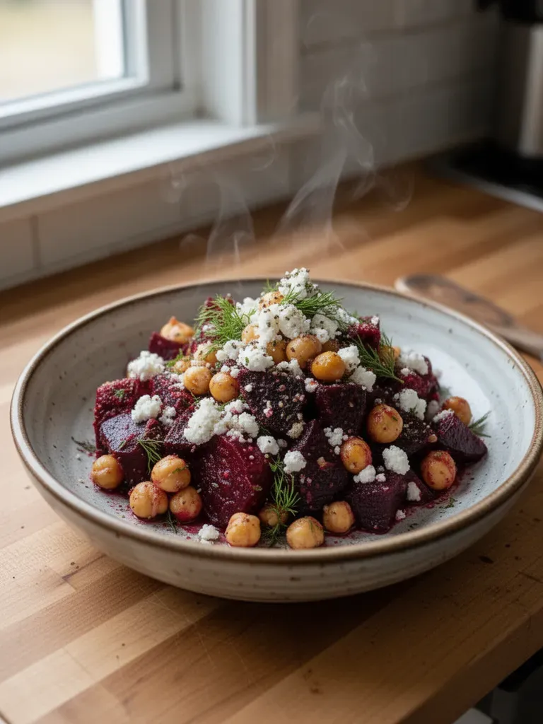 Chickpea Beet Feta Salad