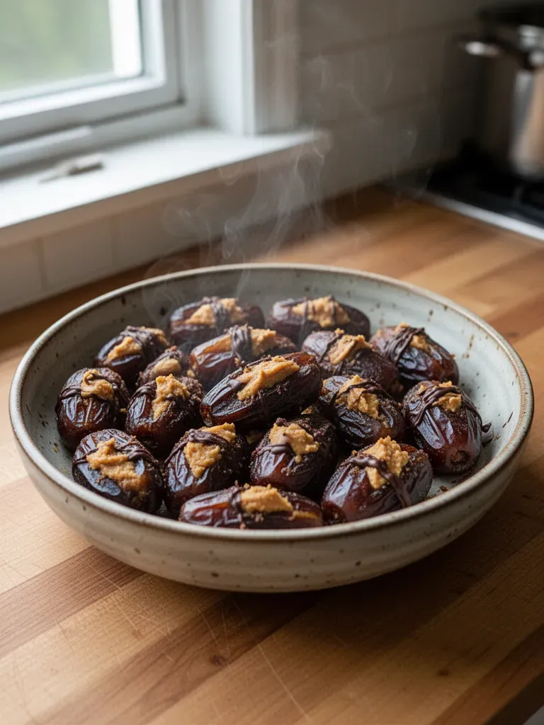 Chocolate-Covered Peanut Butter Stuffed Dates