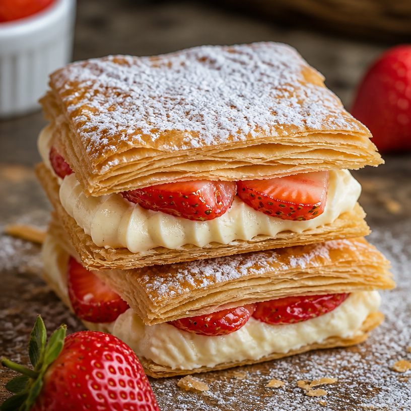 Napoleon aux fraises facile