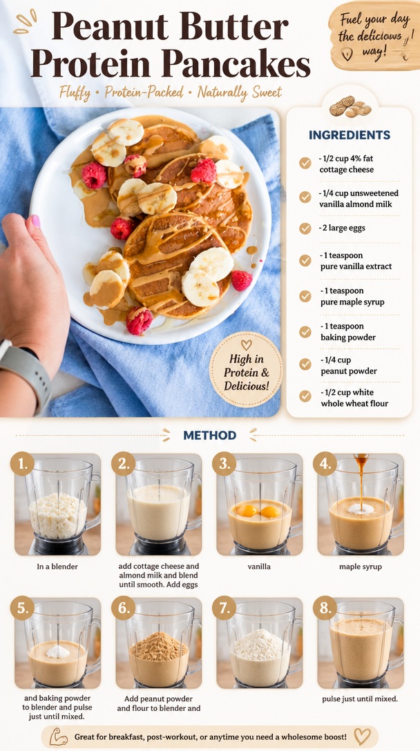 Peanut Butter Protein Pancakes
