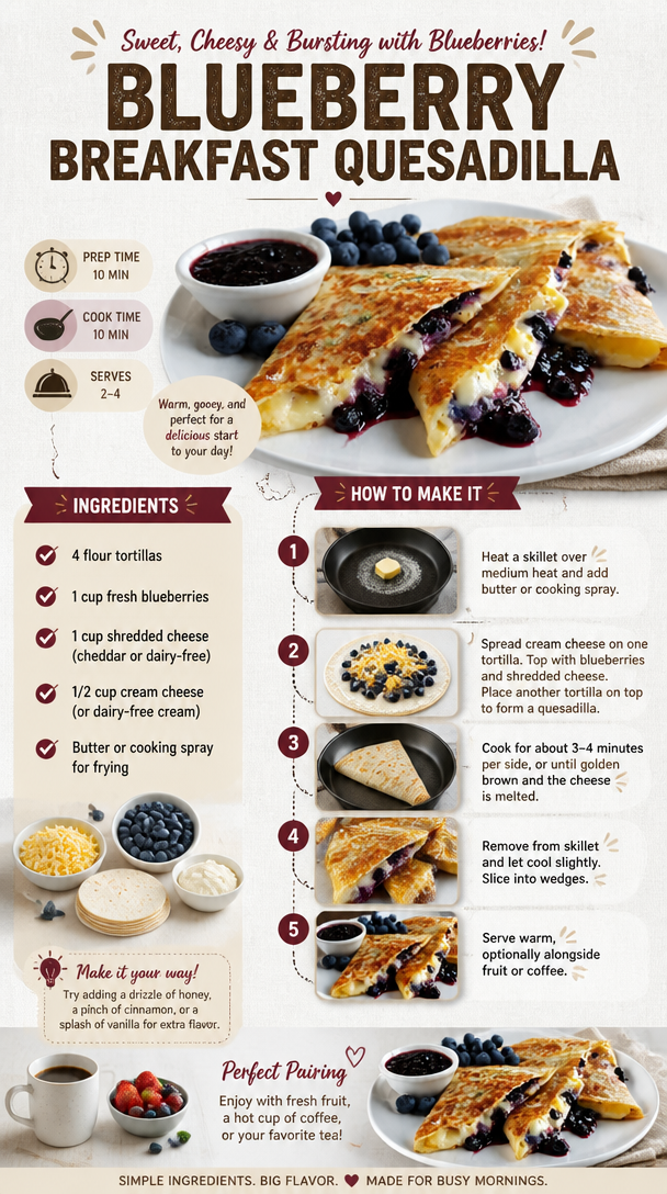 Blueberry Breakfast Quesadilla