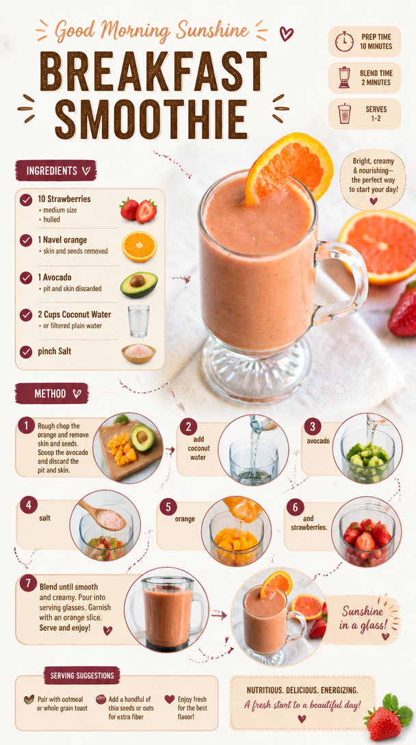 Good Morning Sunshine Breakfast Smoothie