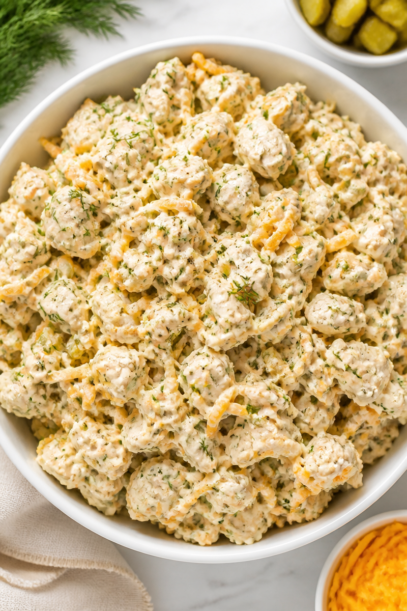 Easy Dill Pickle Chicken Salad with Cheddar Cheese Easy Dill Pickle Chicken Salad with Cheddar Cheese