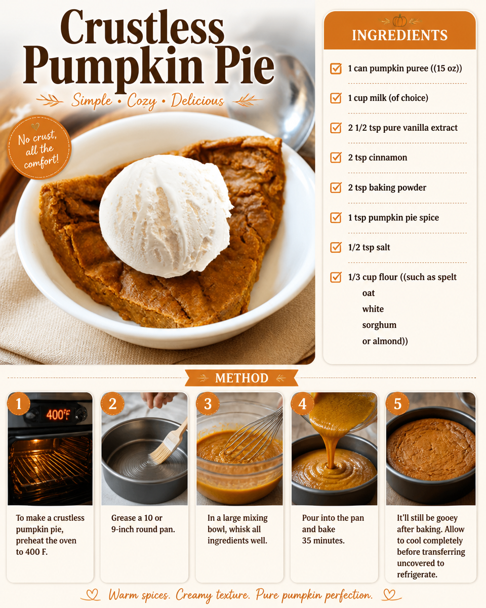 Crustless Pumpkin Pie