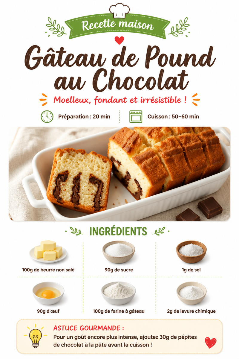 Pound Cake au Chocolat