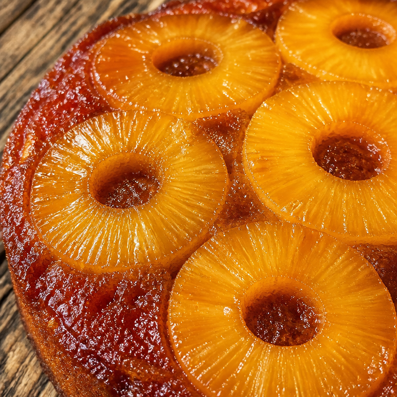Upside-down pineapple cake
