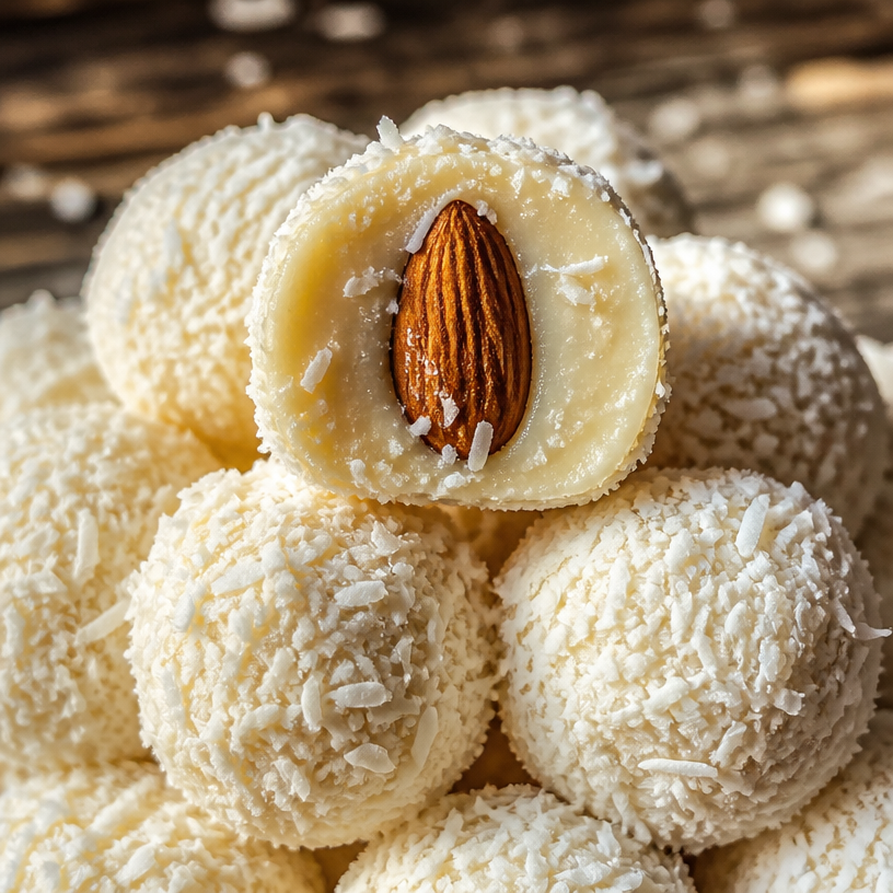 Boules de crème de noix de coco