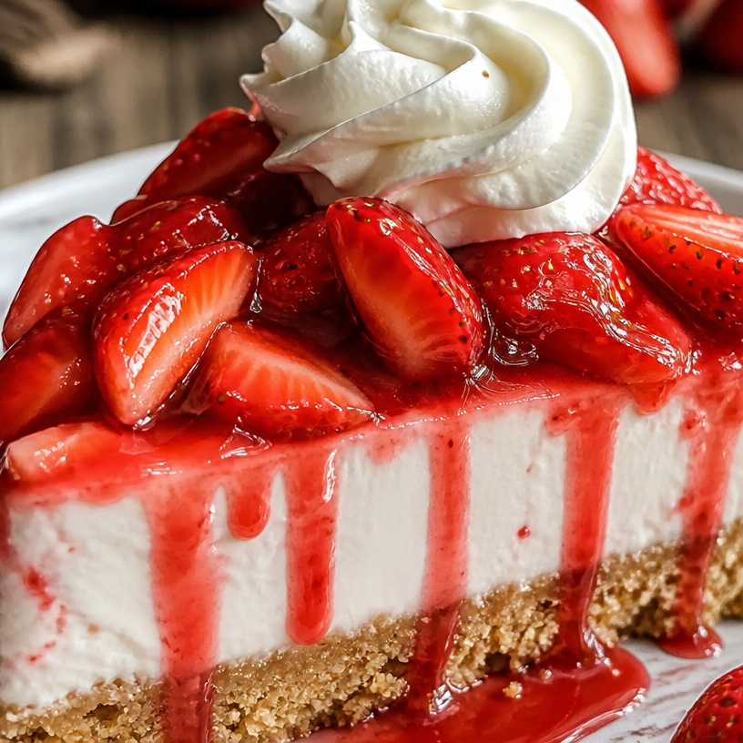 Cheesecake aux fraises sans cuisson