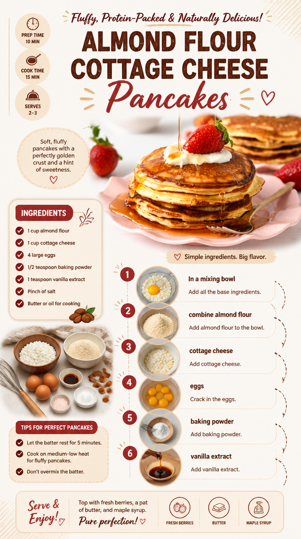 Almond Flour Cottage Cheese Pancakes