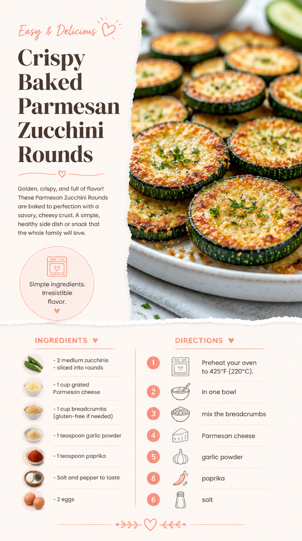 Crispy Baked Parmesan Zucchini Rounds