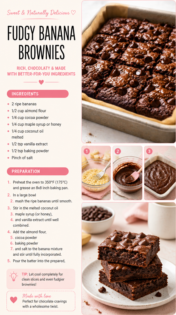 Fudgy Banana Brownies