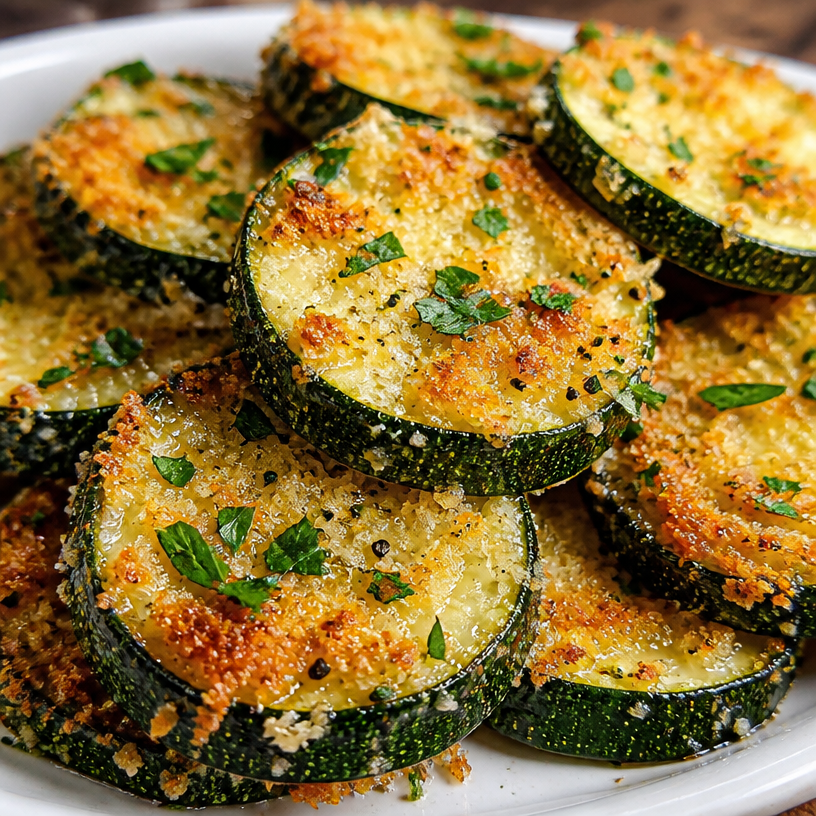 Crispy Baked Parmesan Zucchini Rounds